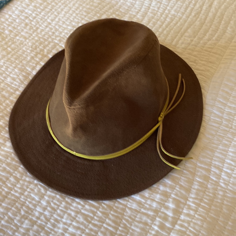 Brown Fedora with Gold Band